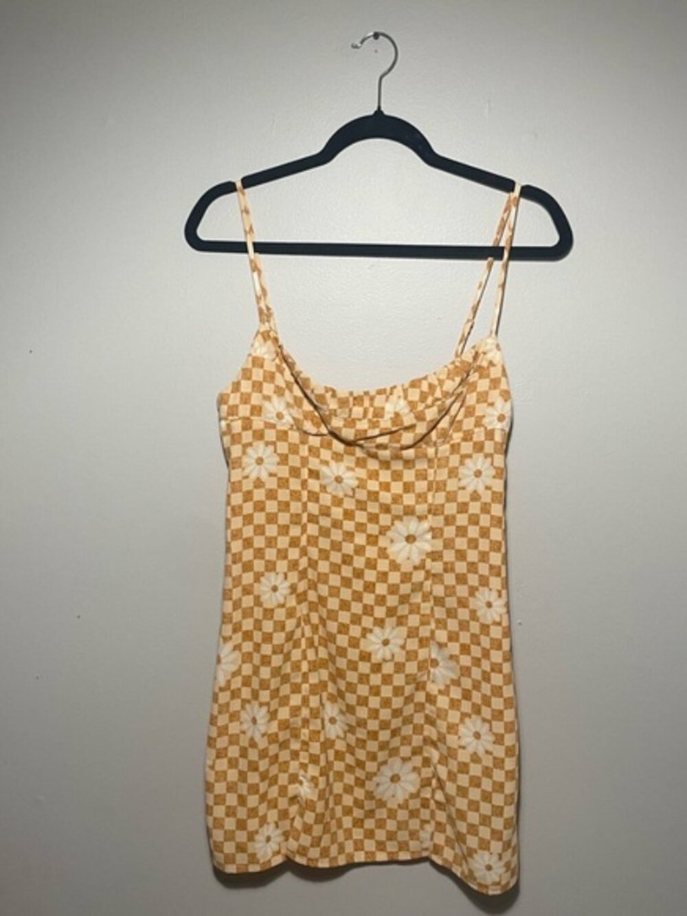 Daisy Checkered Mini Slip Dress